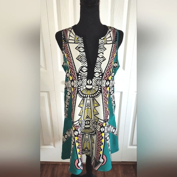 BAR III Women's Aztec Pattern Swing Dress, Sz. M. Accepting reasonable offers. - Picture 2 of 5